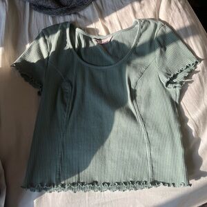 mint green crop top